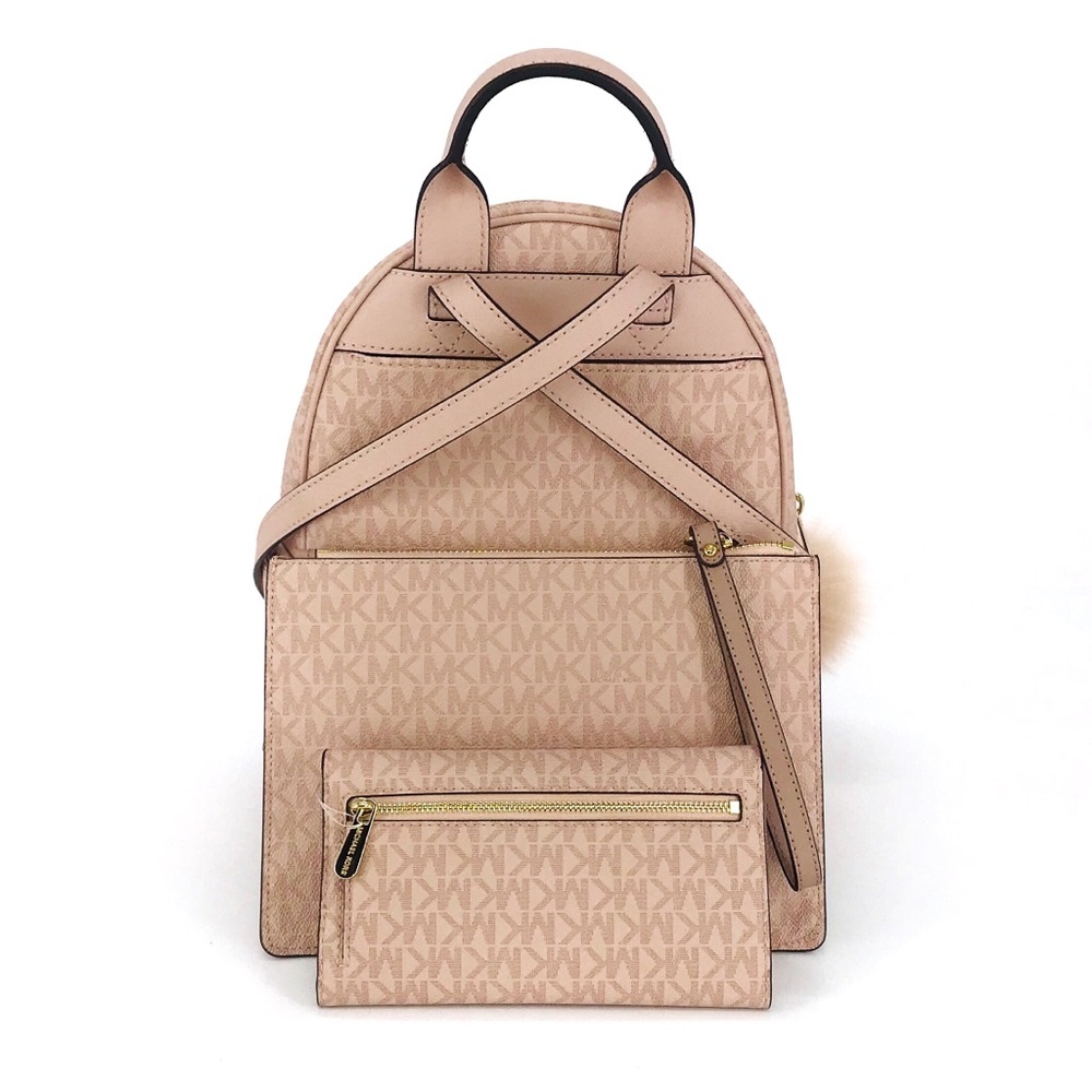 4PCS Michael Kors Abbey Backpack Wallet Clutch Pom - Picture 4 of 8